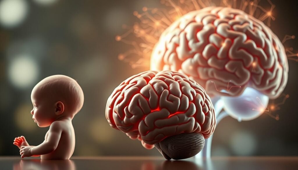 Brain development stages from baby to adult