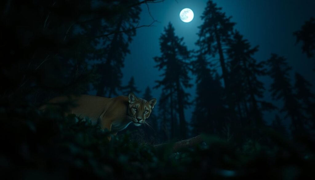 Cougar Nocturnal Hunting Behavior