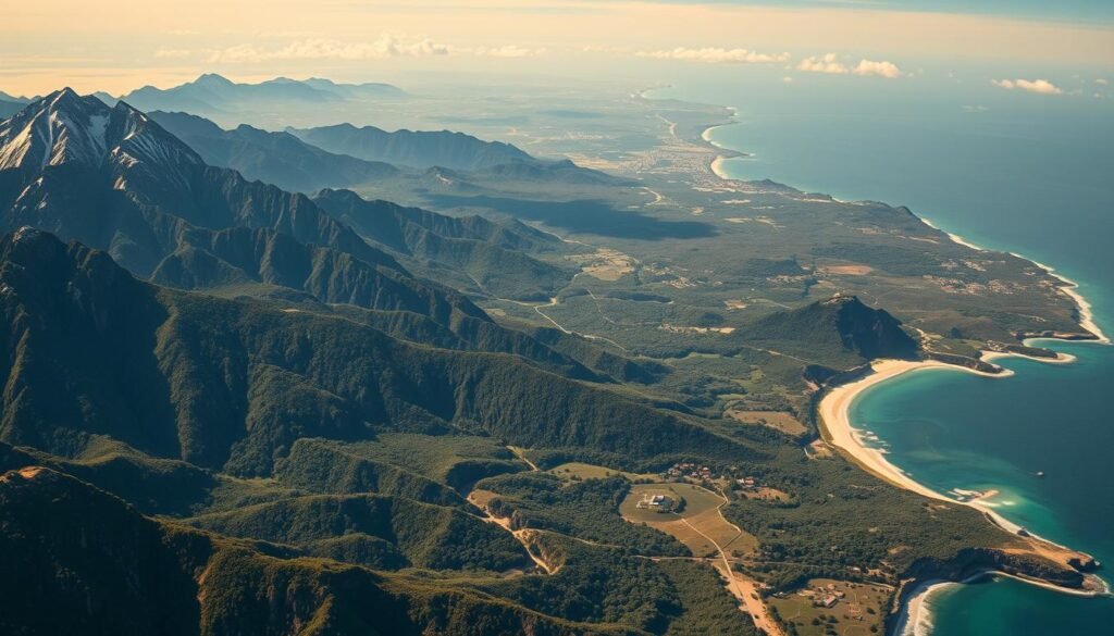 Honduras mountain and coastal plains map
