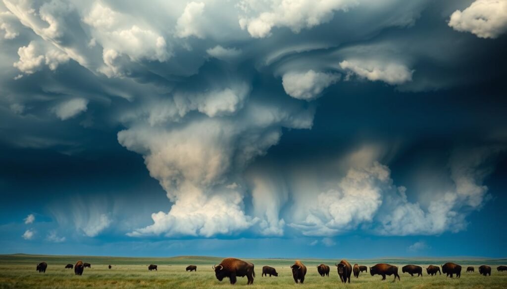 Kansas tornado alley bison