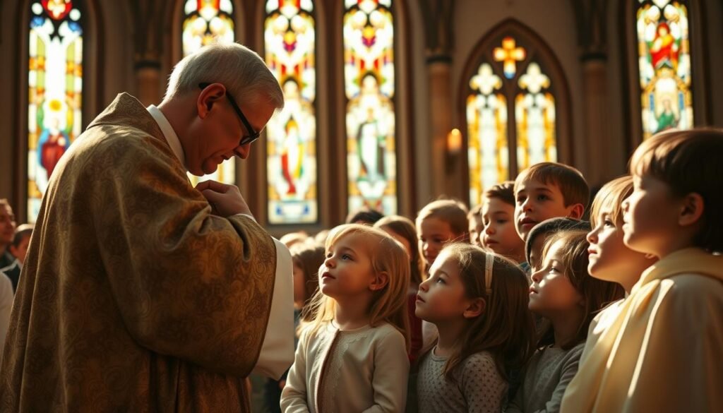Kids Participating in Ash Wednesday Activities