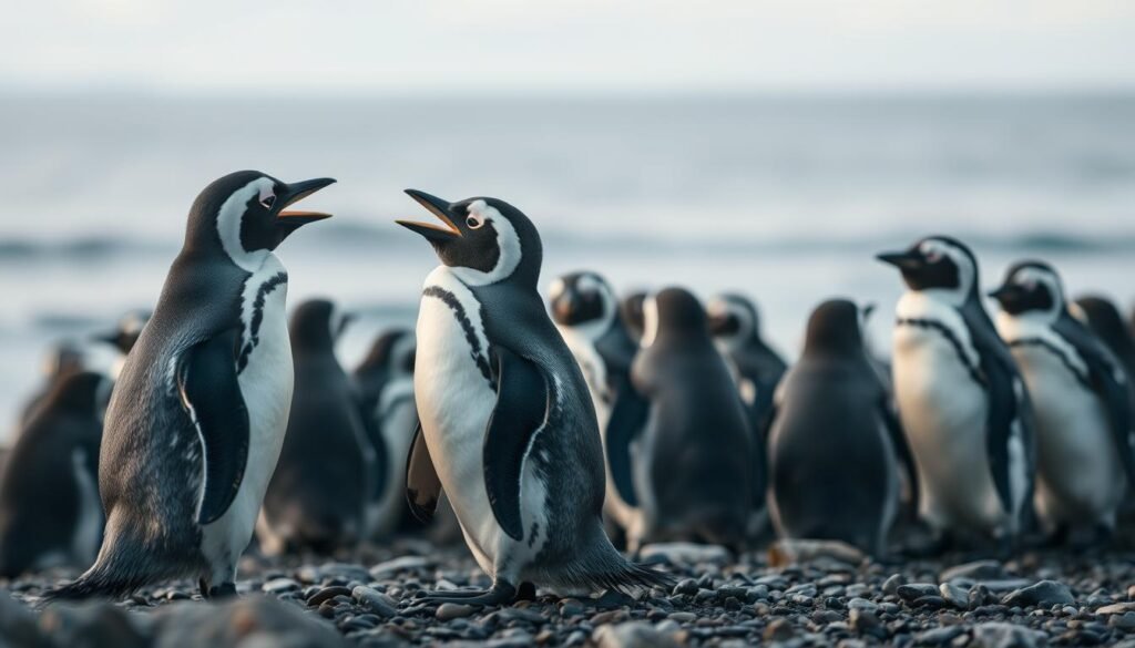 Little Blue Penguins Communicating