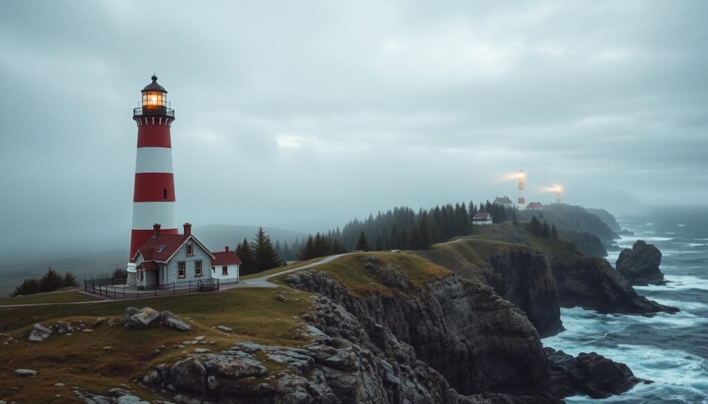 Maine Lighthouses Coastal Landscape