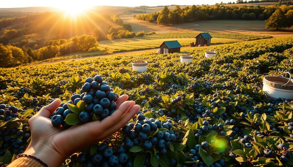Maine Wild Blueberries Harvest