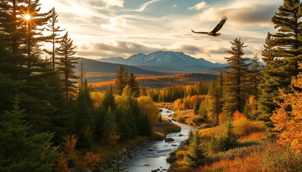 Maine nature and wildlife landscape