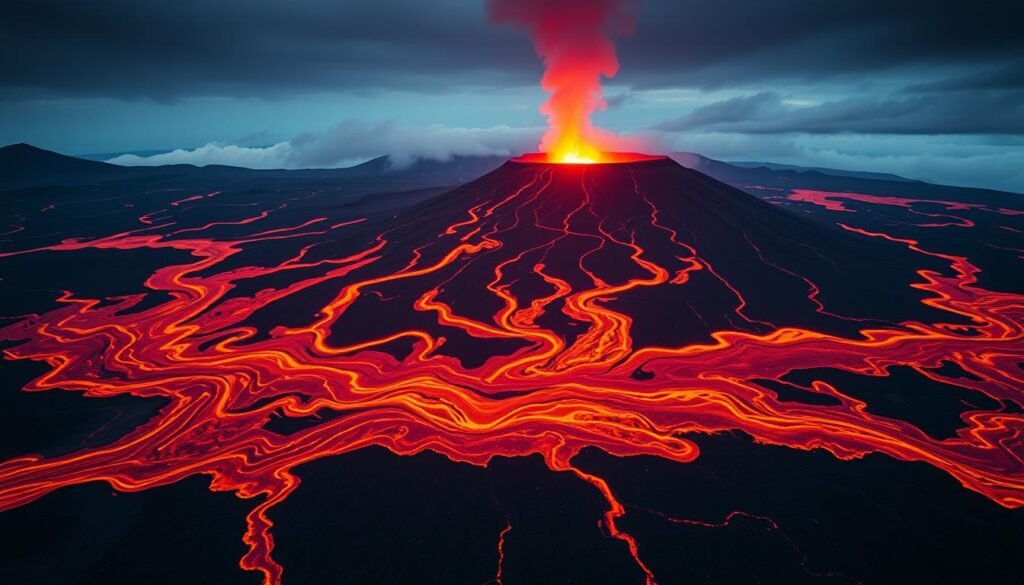 Mauna Loa lava flow patterns