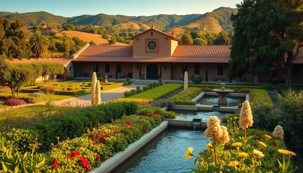 Mission Santa Barbara gardens and colonial water systems