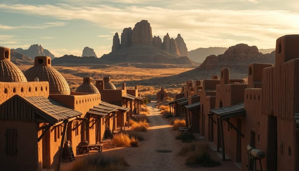 Native American Pueblo Dwellings in New Mexico