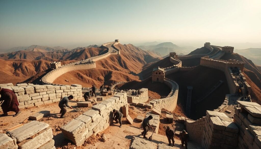 Qin Dynasty wall construction