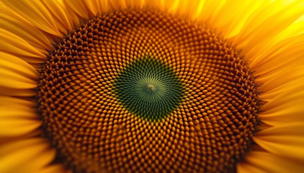 Sunflower structure with ray florets and disc flowers