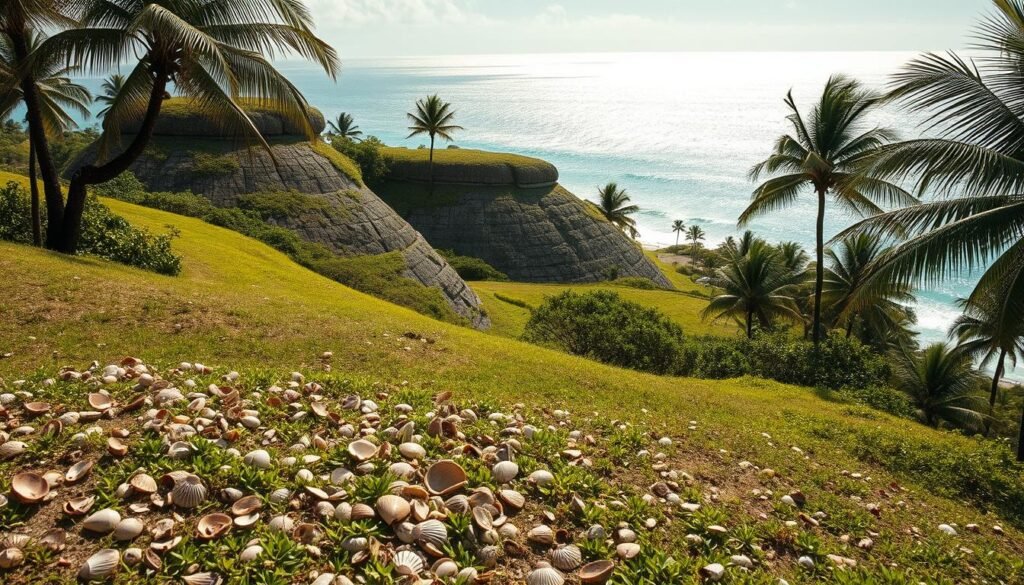 Tequesta Native American shell mounds in Florida
