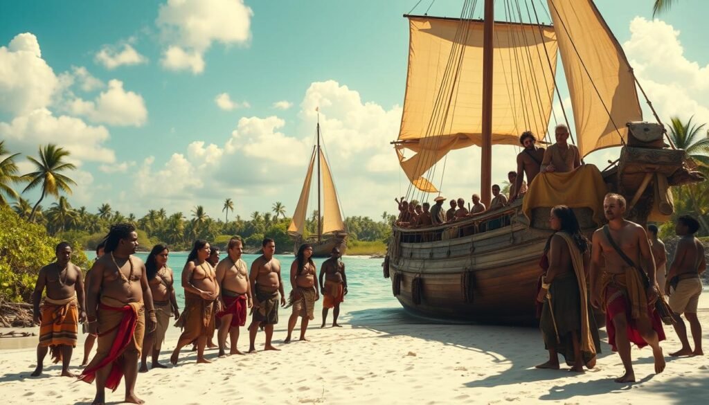 Tequesta and Spanish explorers first encounter