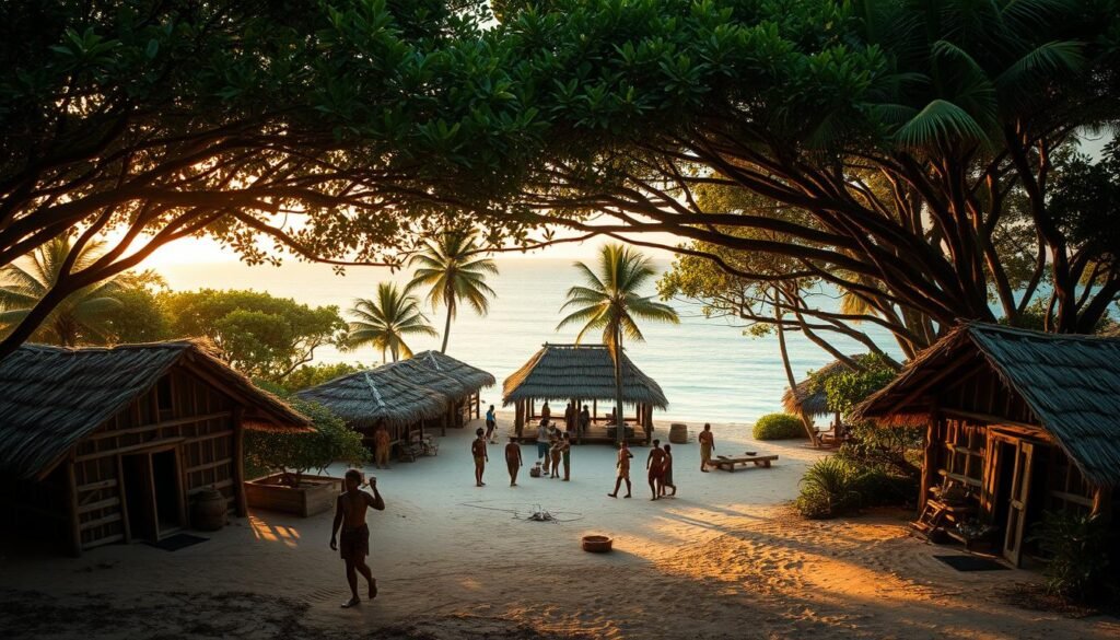 Tequesta housing in ancient Florida settlements