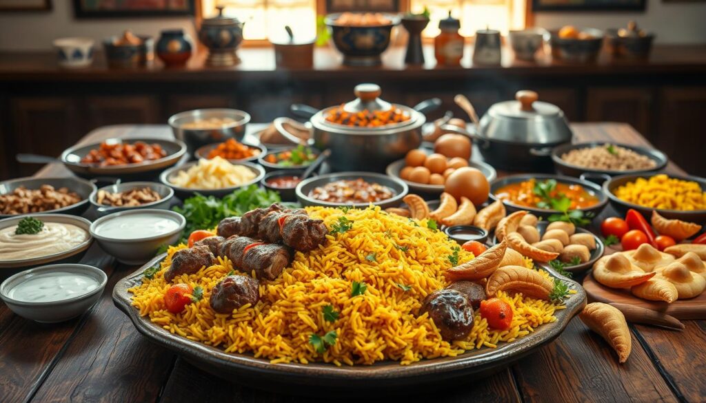 Traditional Persian Cuisine Spread