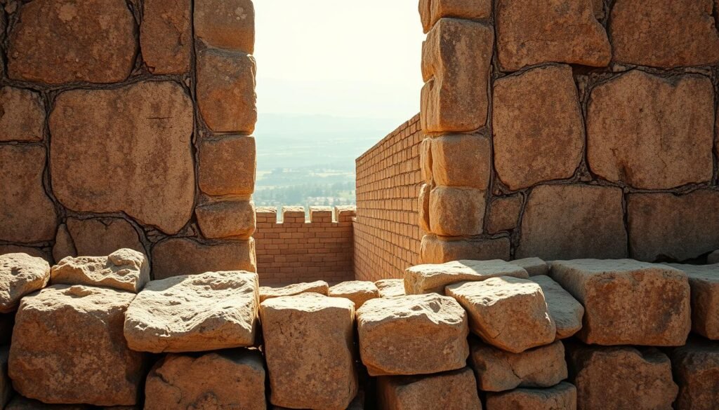 ancient wall construction materials