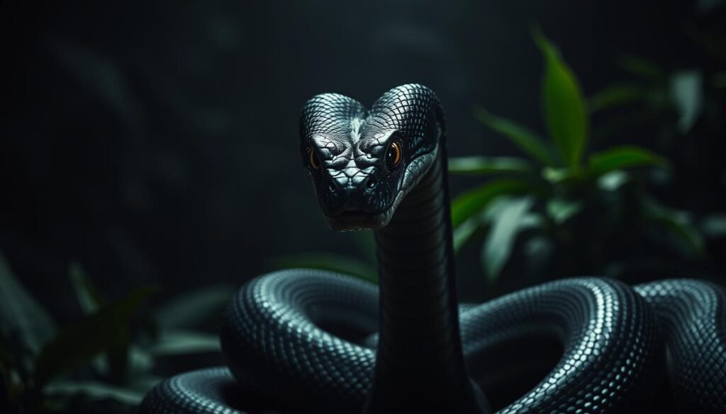 black mamba threat display