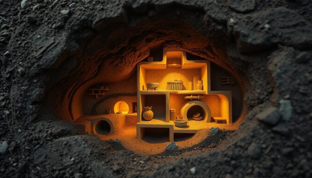 chipmunk burrow details