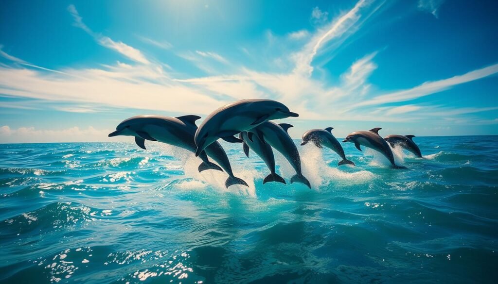 dolphin breaching behavior