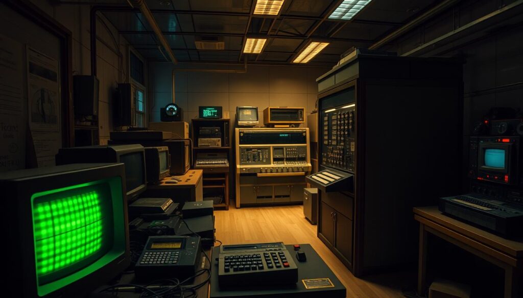 early computing screens and devices