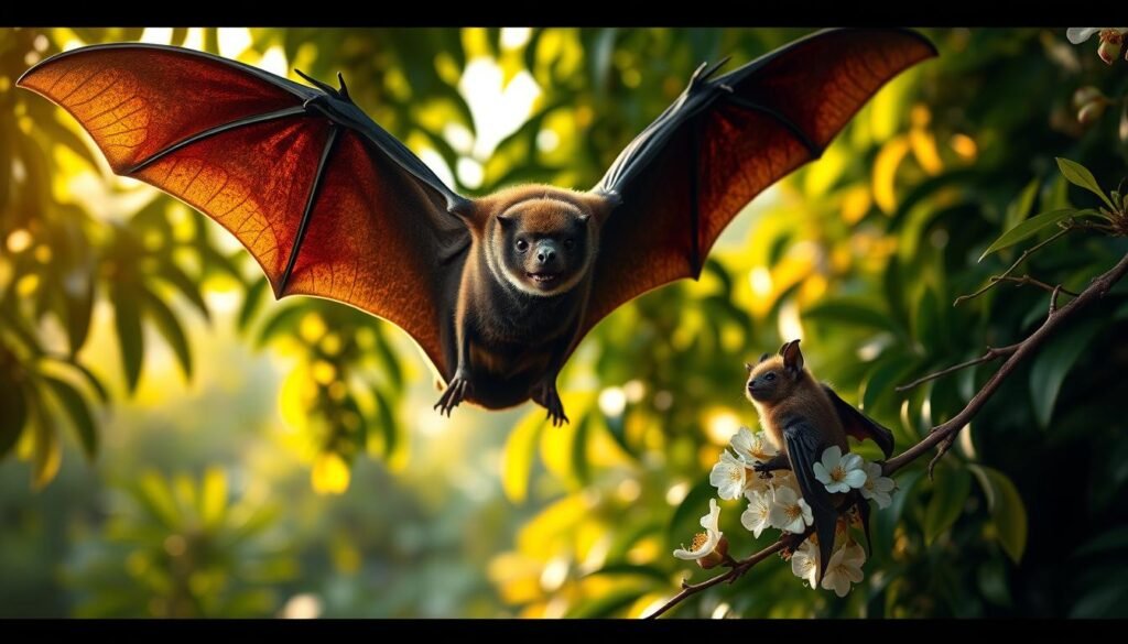 flying fox and nectar bat size comparison
