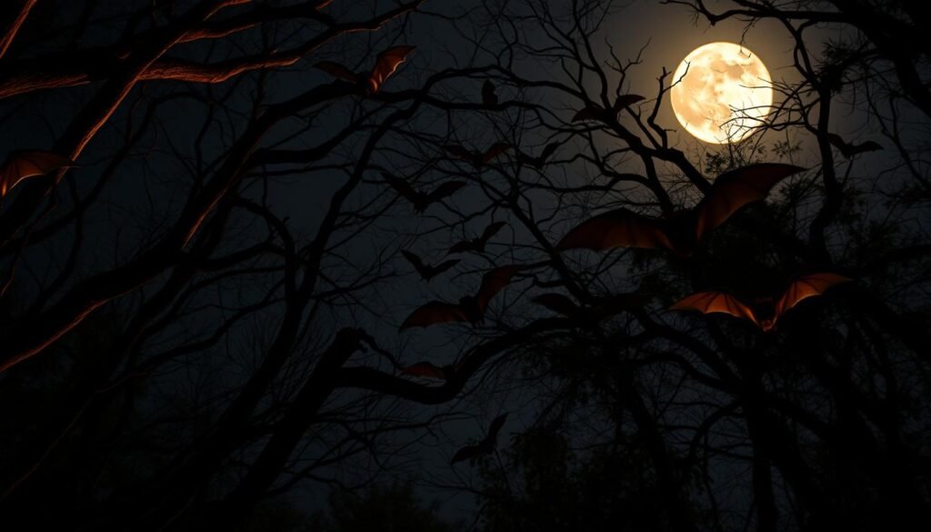 fruit bat nighttime behavior