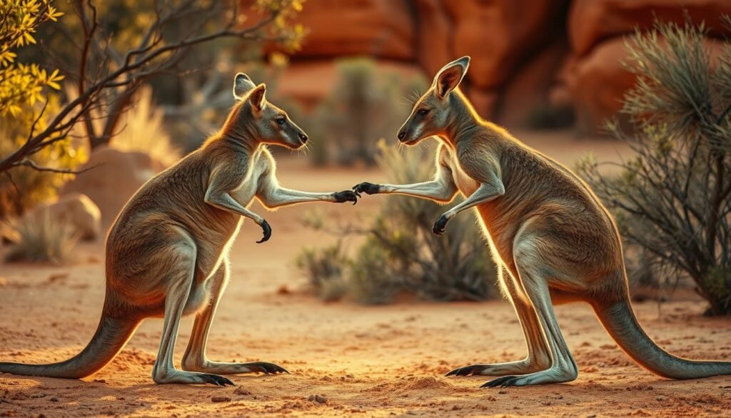 kangaroo boxing match