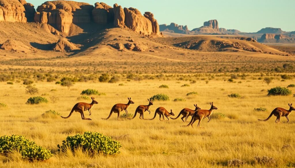 kangaroo habitats grasslands desert