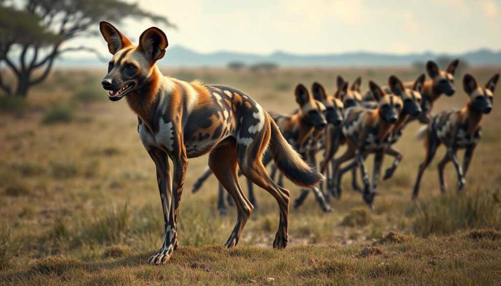 painted wolf anatomy and social behavior