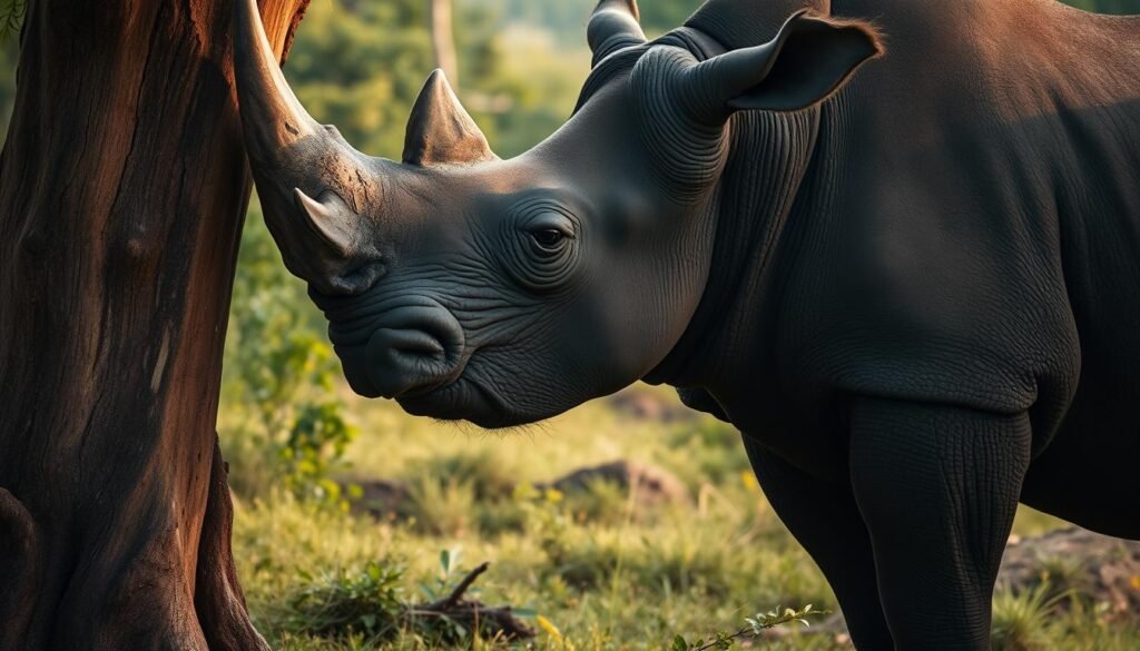 rhino scent marking behavior