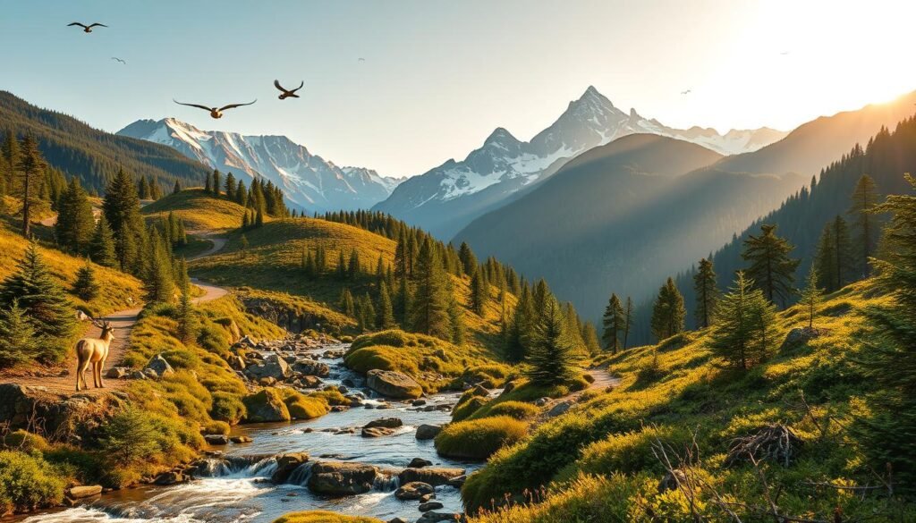 wildlife habitats mountain trails